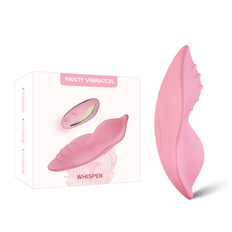 Whisper svetloroze silikonski vibrator za nošenje u gaćicama — 9,6 cm — 52 00031